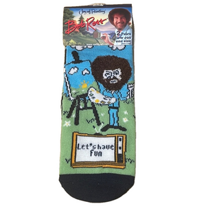 Bob Ross Low Cut 2 Pairs Fun Socks